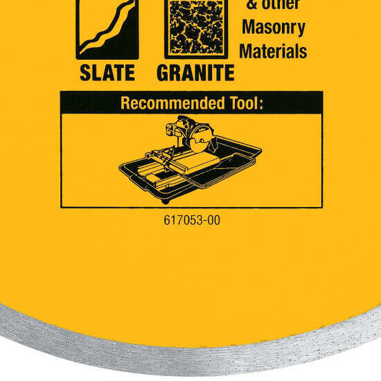Porcelain tile blade for chip-free, clean cuts, tiles, granite, and slate