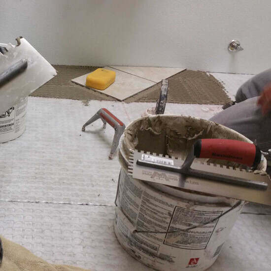 Shower Tile Installation with Marshalltown Trowels
