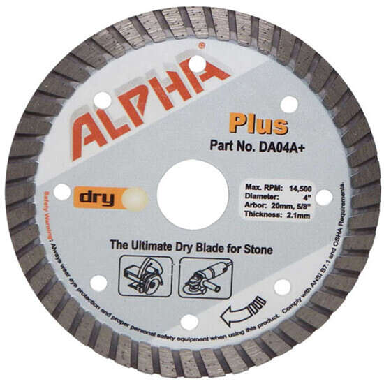 Alpha Plus Dry Cutting granite Diamond Blade