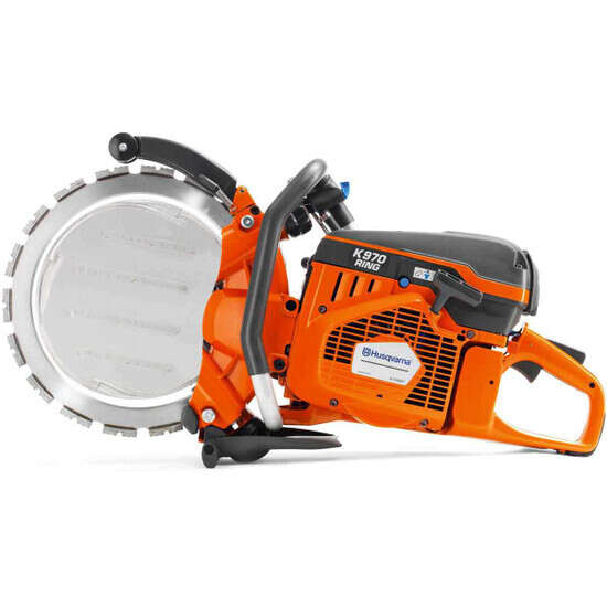 Husqvarna K970 Concrete Ring Saw Engine with X-Torq produces less emissions, lower fuel consumption and more power Diagrip Ring Blade cuts medium to soft concrete, hard concrete and brick