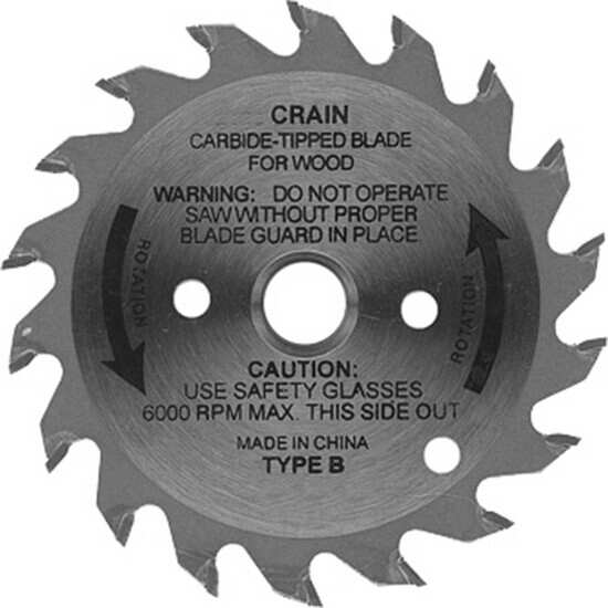 788 Crain 2-3/4 in. Carbide Tipped Steel Blade 2-3/4 in. repl blade for the Crain Toekick saw, Depth of cut 3/8 in.