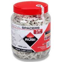 Rubi 1/8 inch Leave-in Spacers - 1,000 Piece Jar