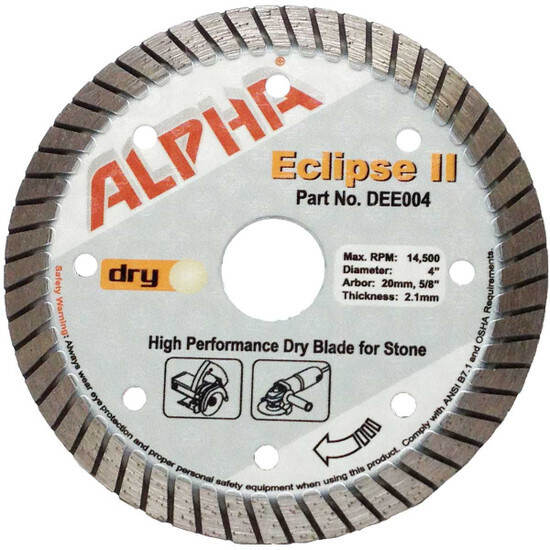 Alpha Eclipse II Diamond Blade for Stone Fabricators