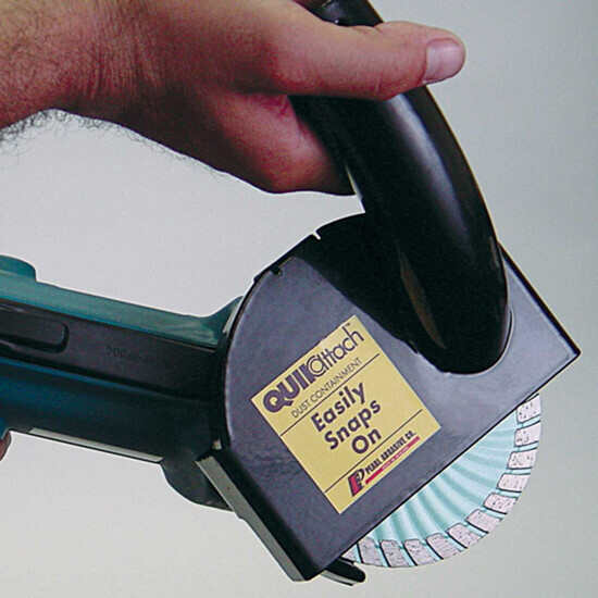 VACCUT45 Easily Snaps On Angle Grinder