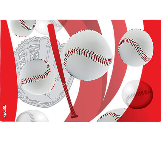 Baseballs Red & Mitt Background
