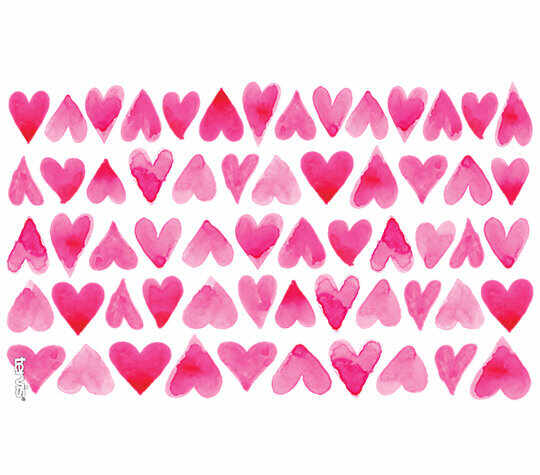 Pink Hearts All Over