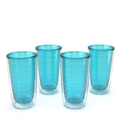 US Acrylic classic clear Plastic Reusable Drinking glasses (Set of