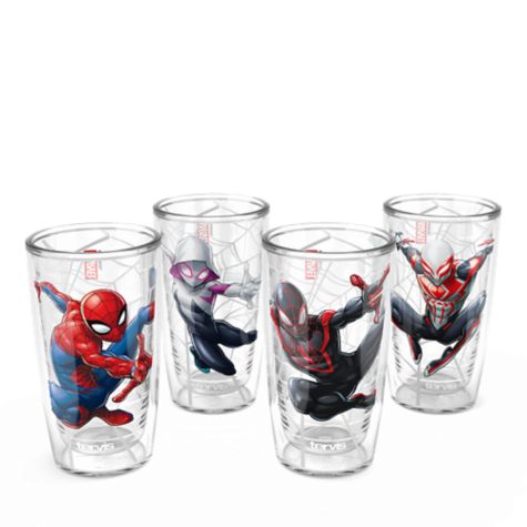 Tervis Marvel Spider-Man Web-Swinging Collection Insulated Tumbler, 16oz-4pk, Classic