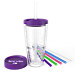 Clear 24oz Tumbler and Purple Accessories