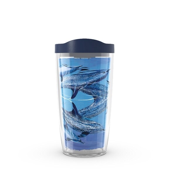 Tervis 12 oz Stainless Steel Guy Harvey Dolphin Tumbler One Size Blue 