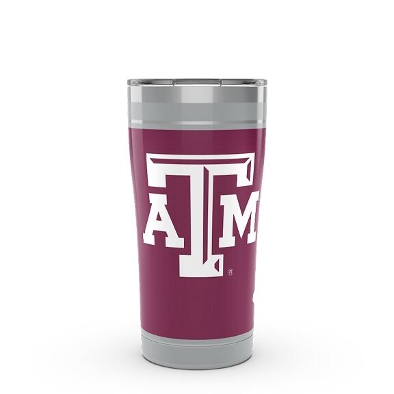 Tervis 1298171 Texas a&M Aggies Tradition Stainless Steel Tumbler with Lid Silver 30 oz