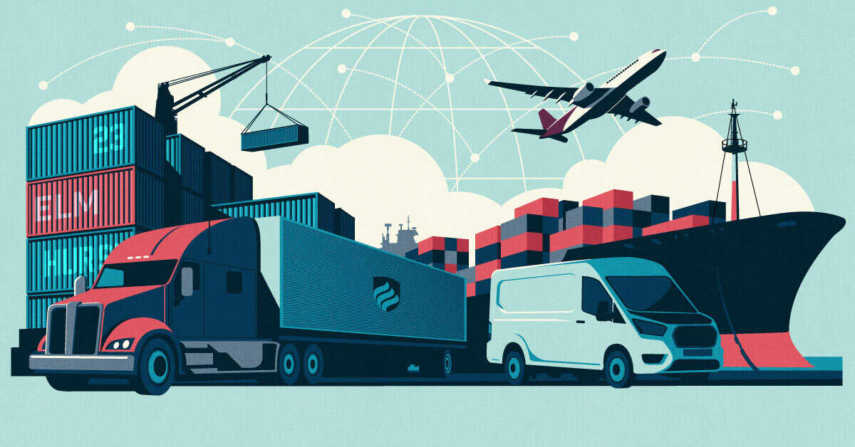 global supply chain management illustration Sail into Success: A Deep Dive into Vehicle Shipping Strategies (2024)