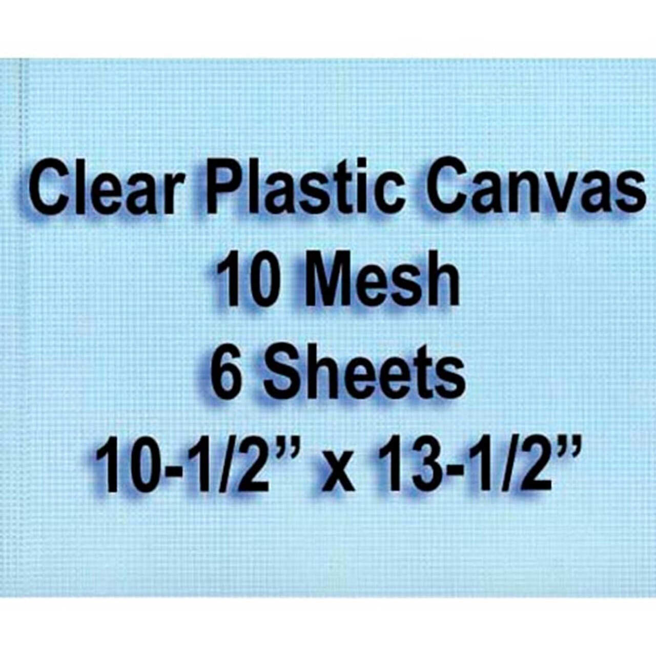 10-Mesh Clear Plastic Canvas Sheets, Set of 6