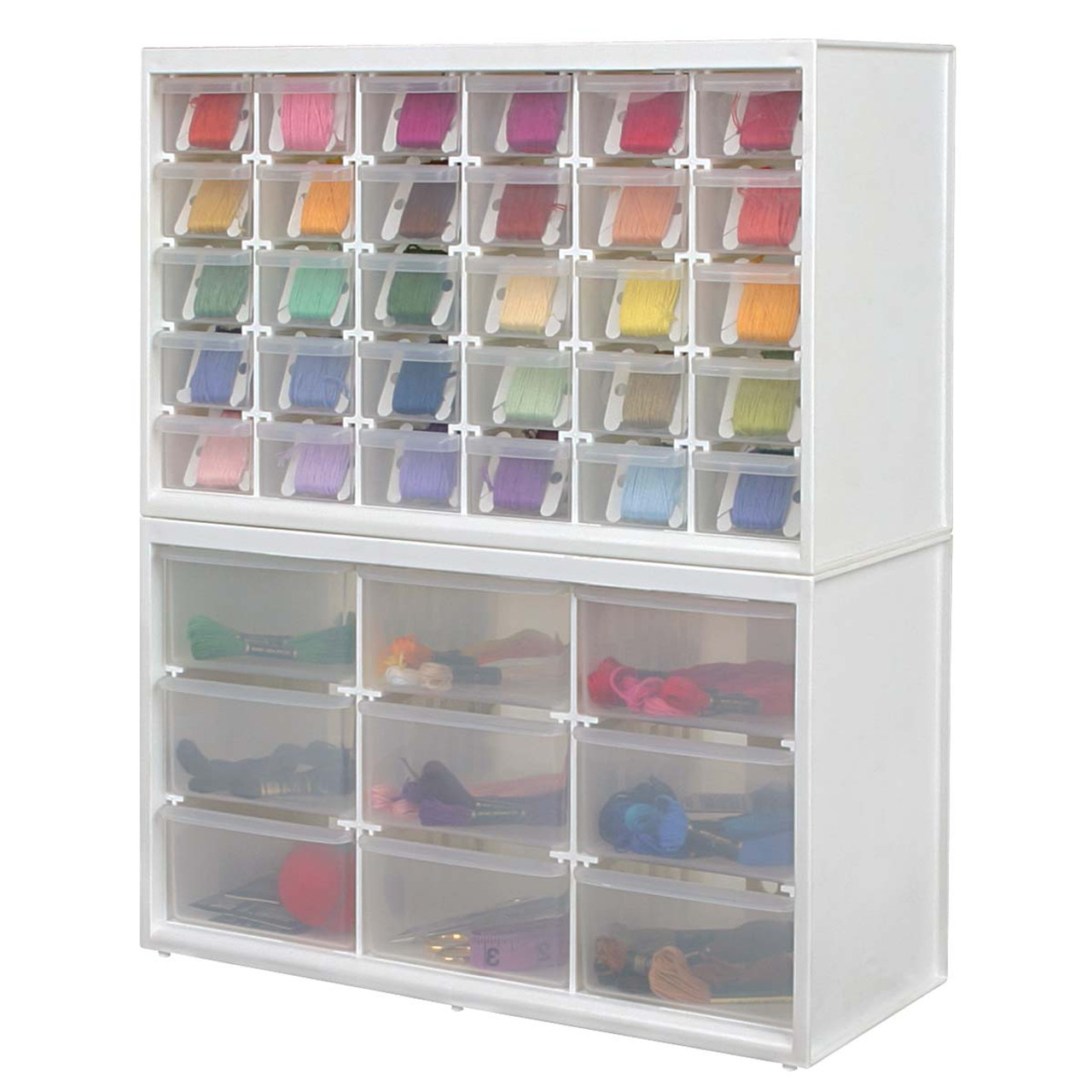 Artbin Store-In-Drawer Cabinet, Translucent, White