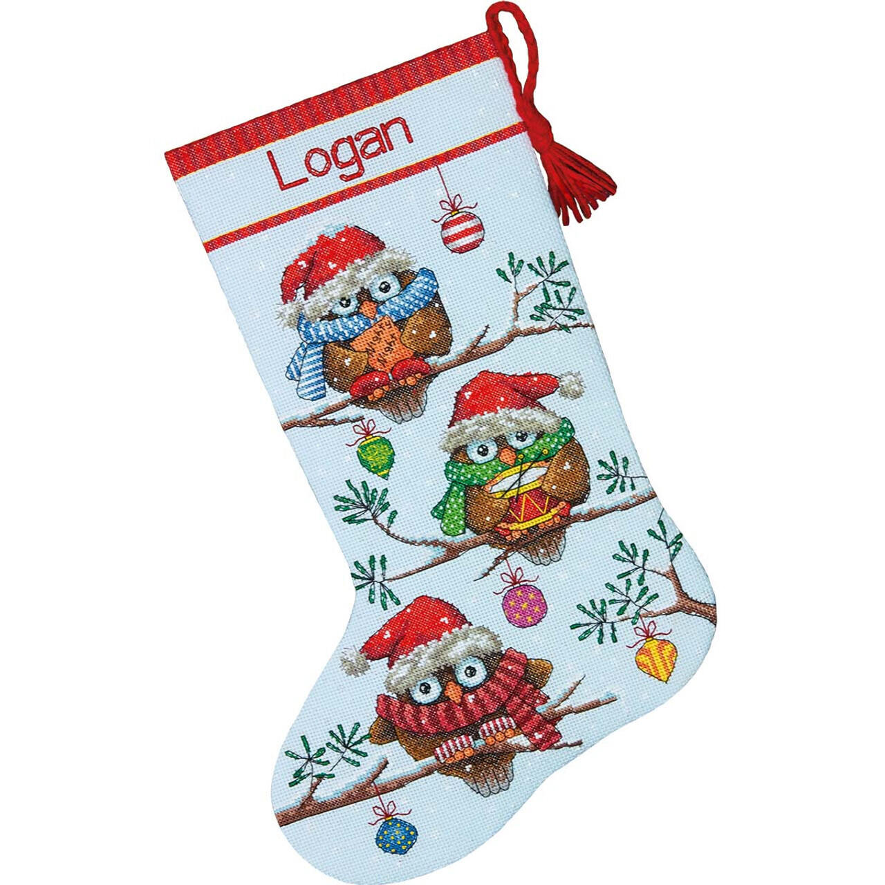 Sweet Santa Stocking From Dimensions - Tapestry and Canvases