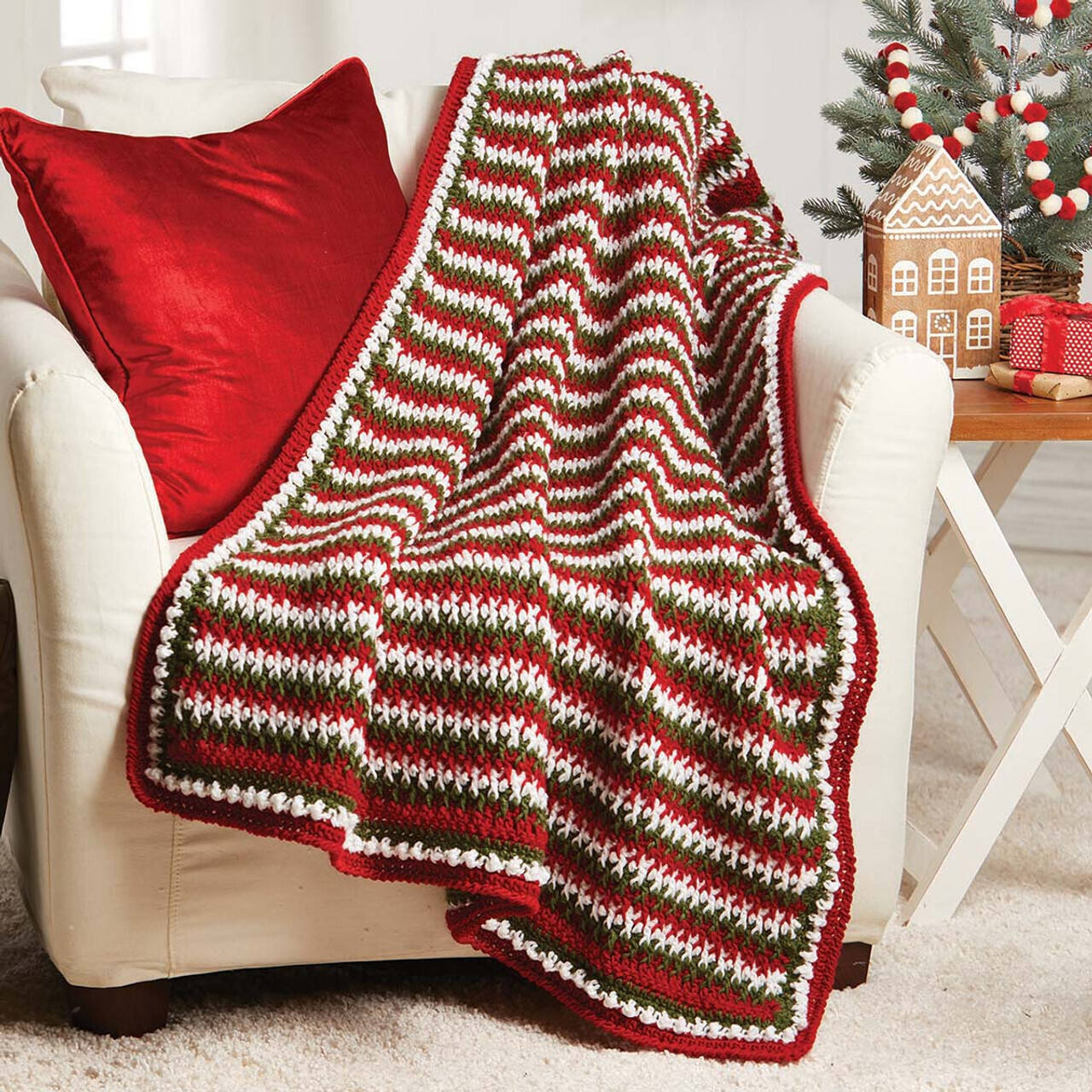 Herrschners Christmas Retreat Afghan Crochet Kit