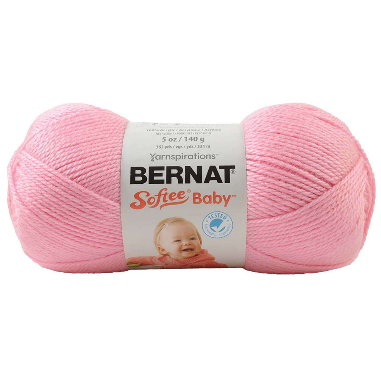Bernat Big Ball Baby Sport Yarn, Baby Pink
