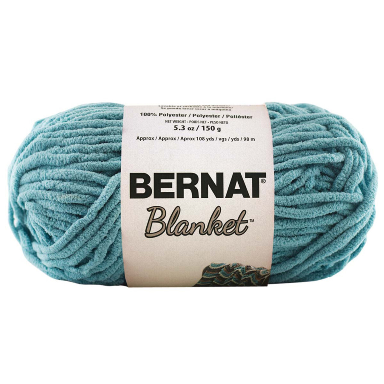 Lion Brand Yarn Cover Story Thick & Quick, Blanket Yarn, Coastline, 1 Pack
