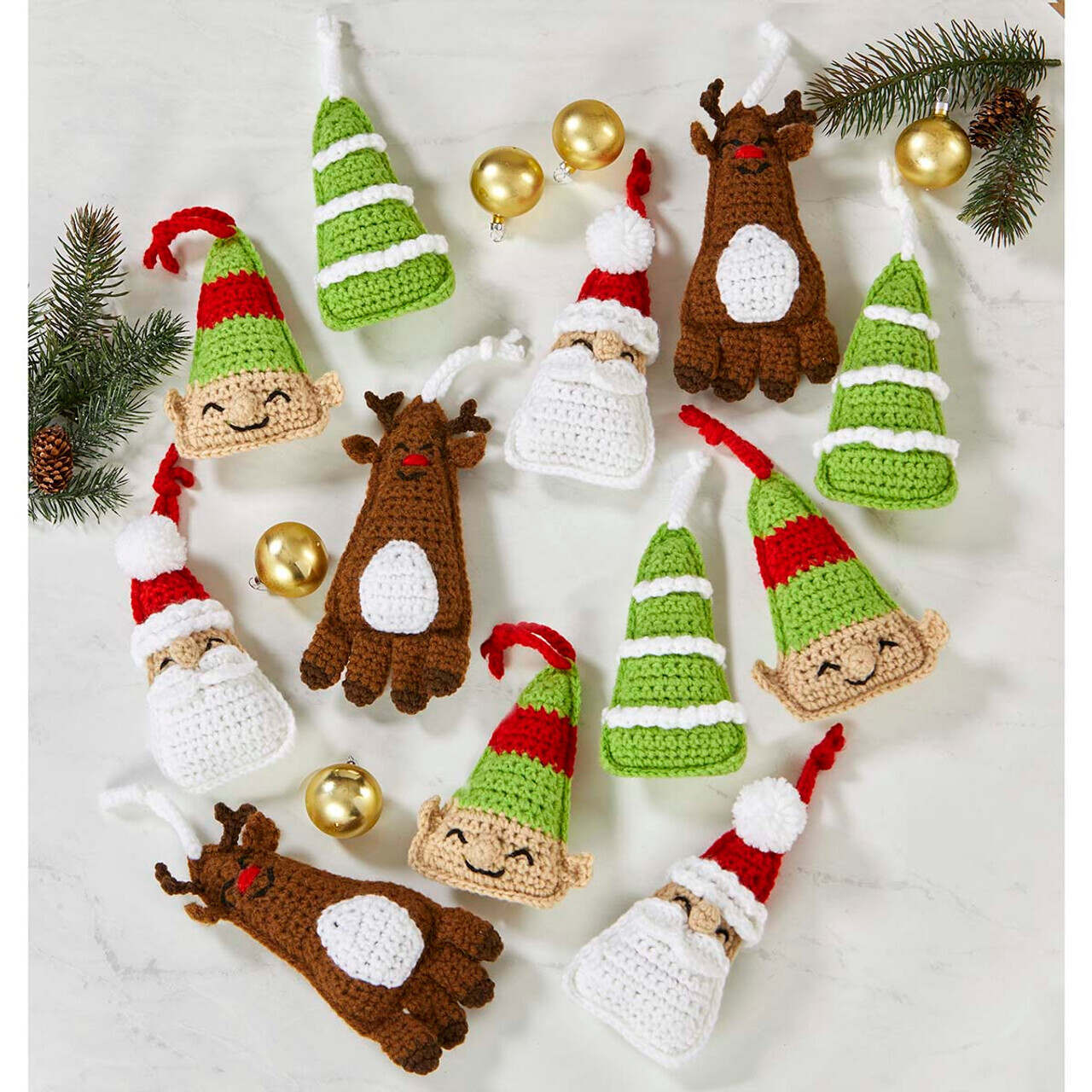 Herrschners Holiday Cheer Ornaments Crochet Kit