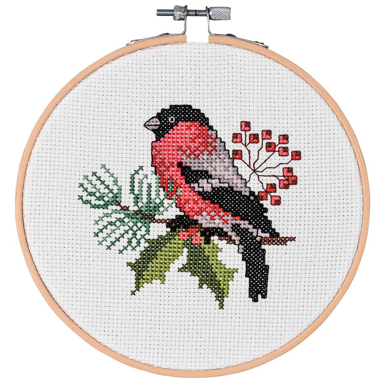 Craftways Winter Bird Hoop Counted Cross-Stitch Kit