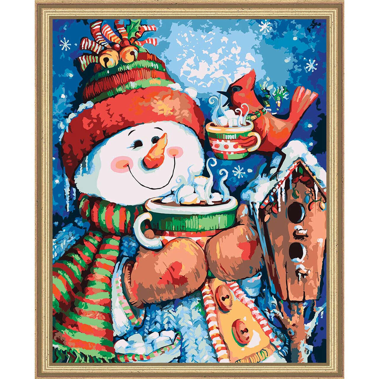 Herrschners Warm Wishes Kit & Frame Paint by Number Kit
