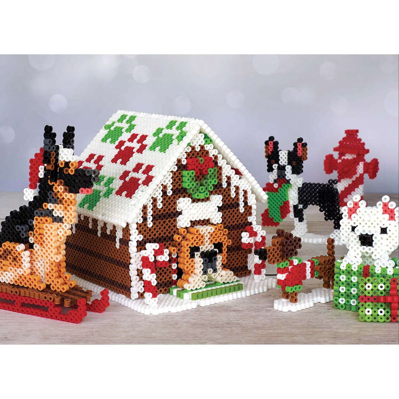 Perler Beads Dog House Gingerbread House Beading Kit