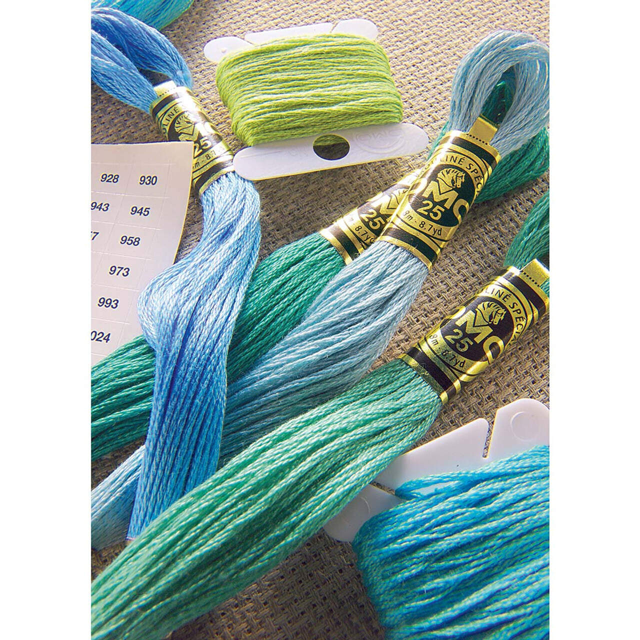DMC 6 Strand Embroidery Cotton 8.7yd Apple Green
