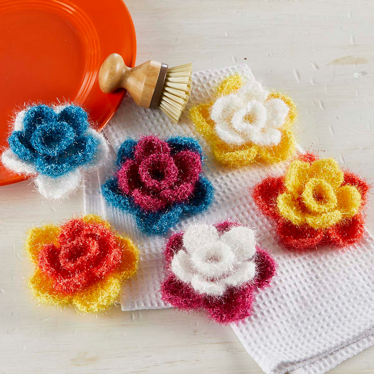 Herrschners Floral Scrub Blooms Crochet Kit