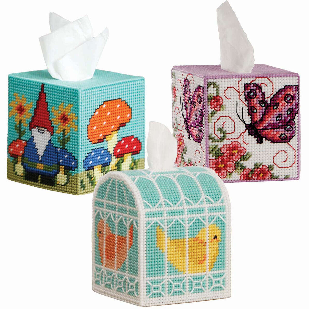 Gnome Plastic Canvas Tissue Box Cover Kit