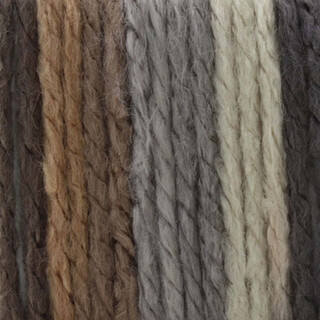 Re-Marks bernat softee chunky yarn bundle super bulky #6, 3 skeins, taupe  grey 28048