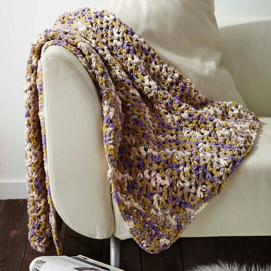 Bernat Textured Life Blanket Crochet Kit