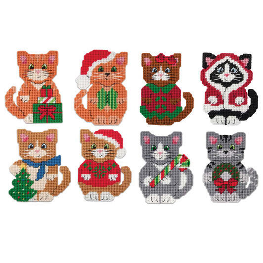 Penguin Christmas Ornaments-Plastic Canvas Pattern-PDF Download