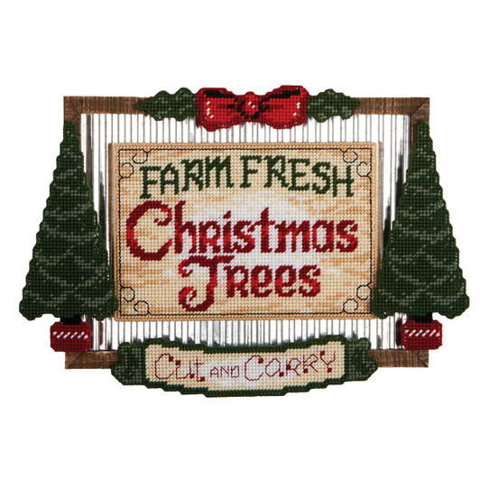 Solid Oak Christmas Trees Ornament Kit
