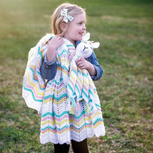 Herrschners Dreamy Baby Blanket Crochet Kit