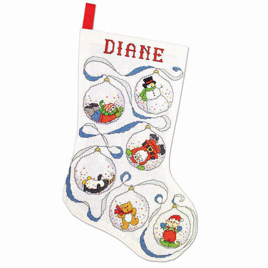 Design Works™ Christmas Tree Snowman Counted Cross Stitch Stocking Kit
