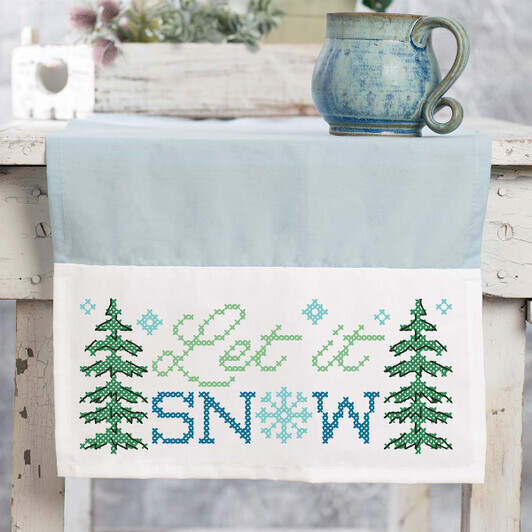 Design Works Shoveling Snowman Stocking Counted Cross-Stitch Kit