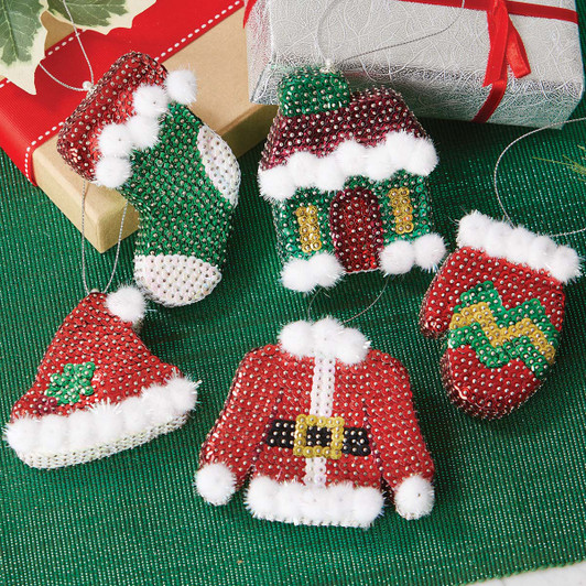 Herrschners Christmas Icon Mason Jar Ornaments Plastic Canvas Kit