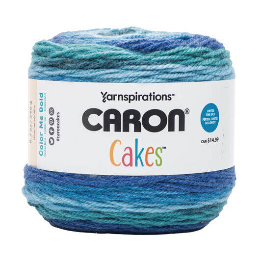 Caron Cotton Funnel Cakes Cerulean Knitting & Crochet Yarn, Size: 250