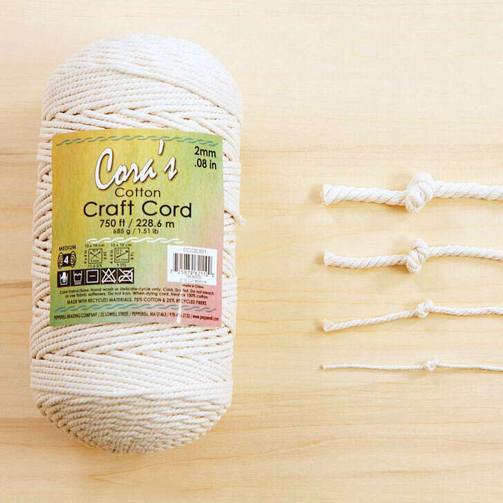 Pepperell Crafts Natural Cotton Craft Cord 6mm/250ft