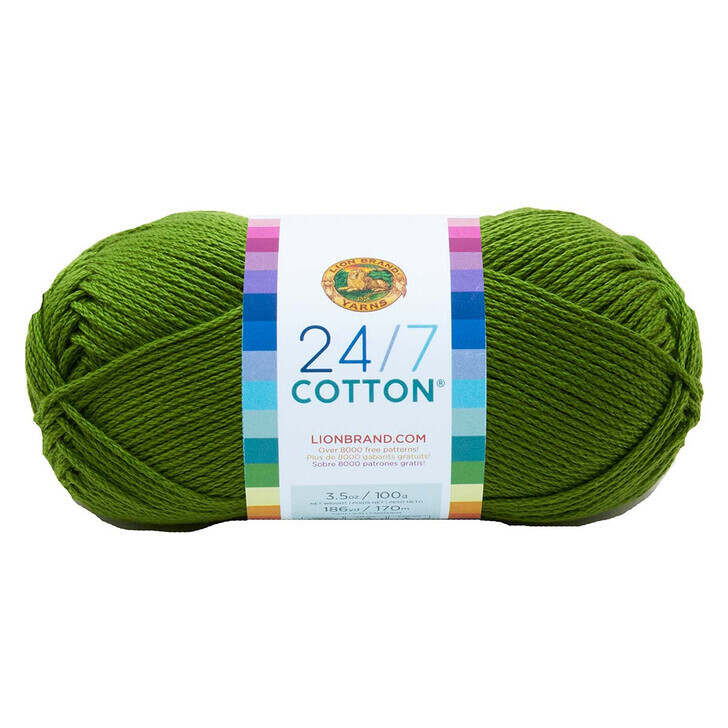 Lion Brand Yarn 761-100 24/7 Cotton Yarn, White