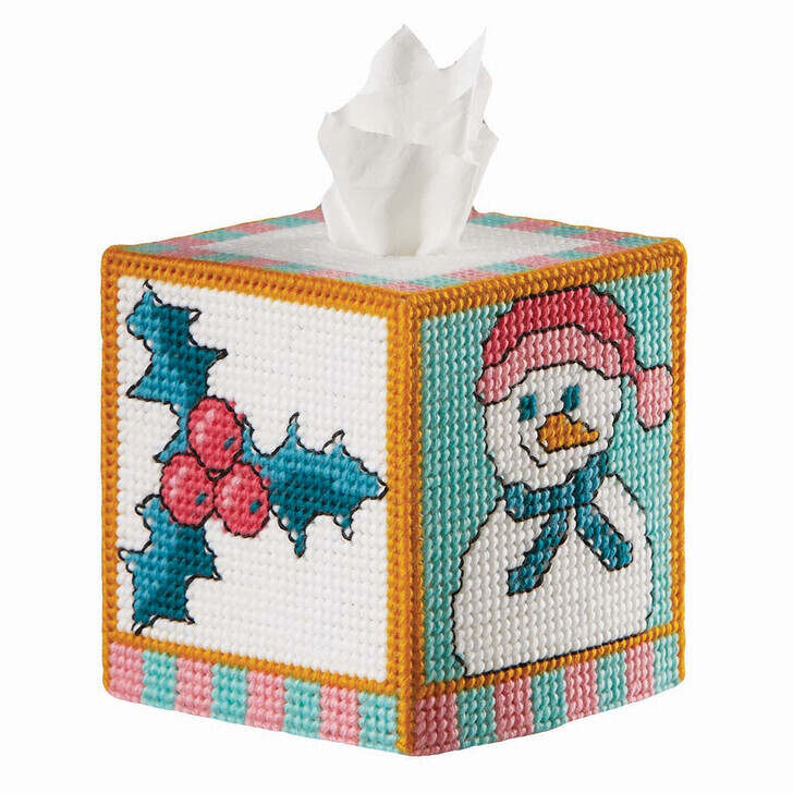 4 Christmas Plastic Canvas Kits Tissue Box and similar items