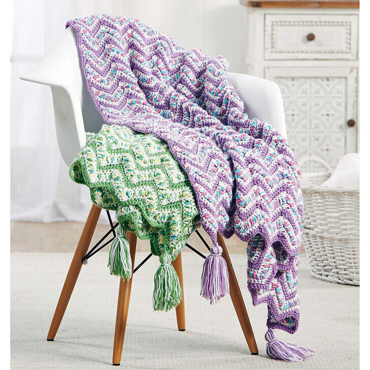 Herrschners Little Bobbles Blanket Crochet Kit