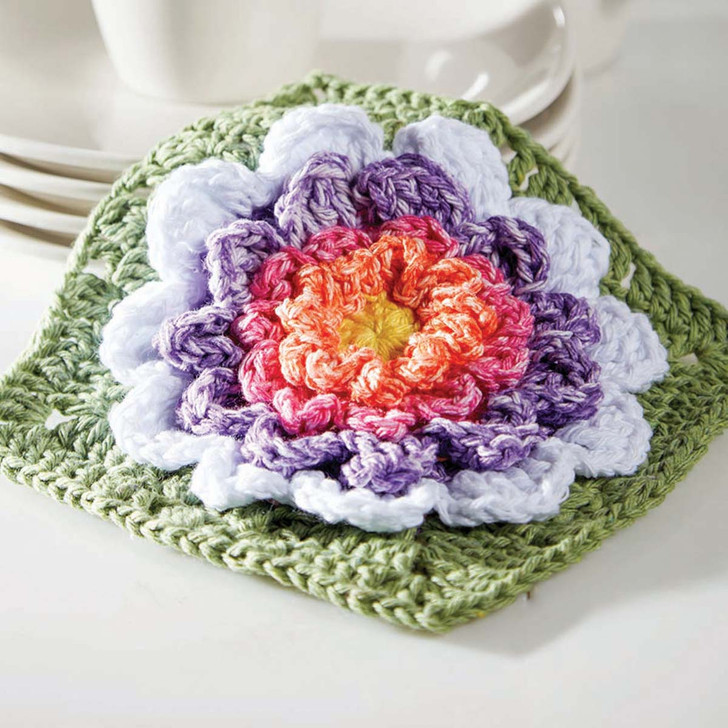 Premier Full Bloom Dishcloth Crochet Kit