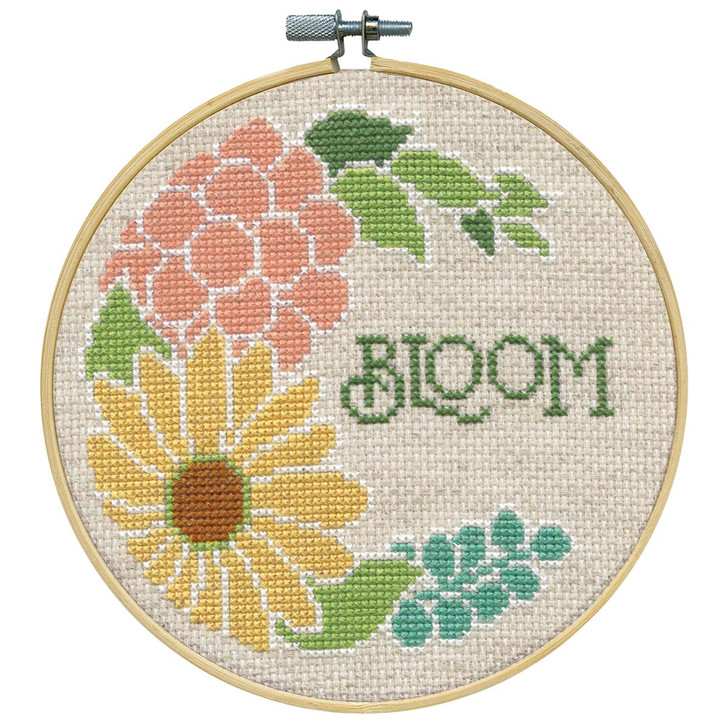 Design Works Bloom Hoop Counted Cross-Stitch Kit