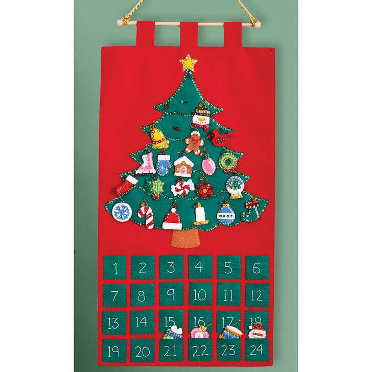 Herrschners Christmas Classics Advent Calendar Felt & Sequin Kit
