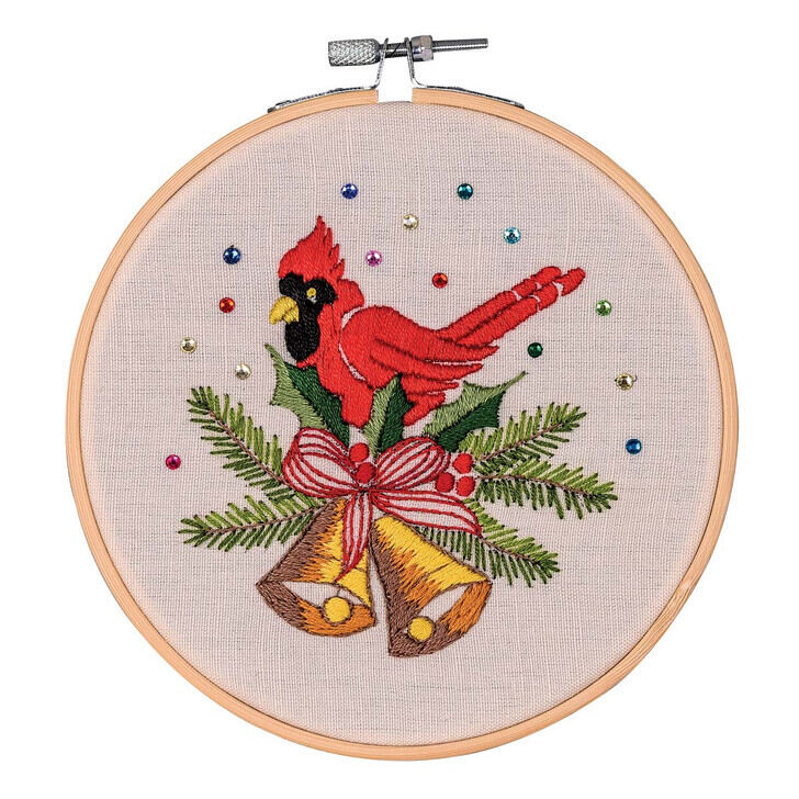 Christmas Cardinal Quilted Ornament Kit