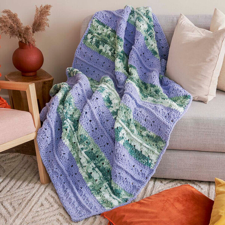 Bernat Textured Life Blanket Crochet Kit