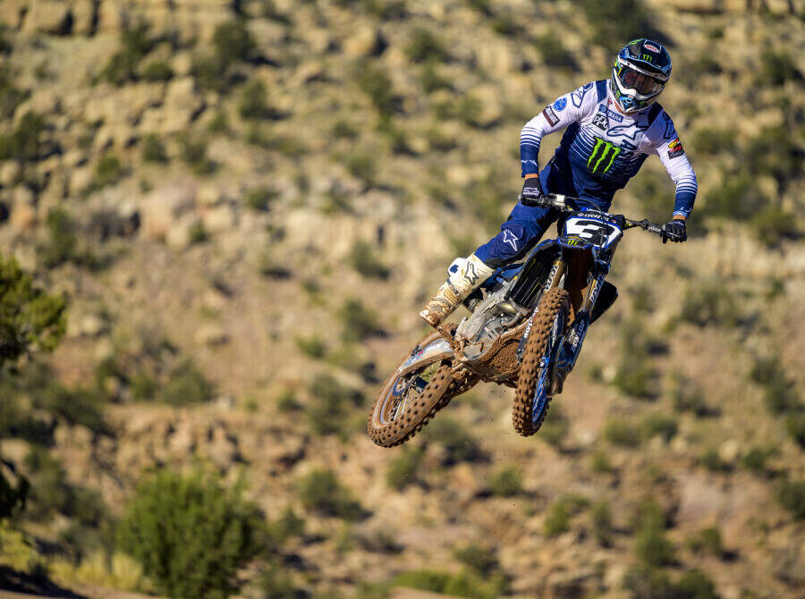 Eli Tomac rides his new Star Racing Yamaha at his home track in Cortez, CO.
