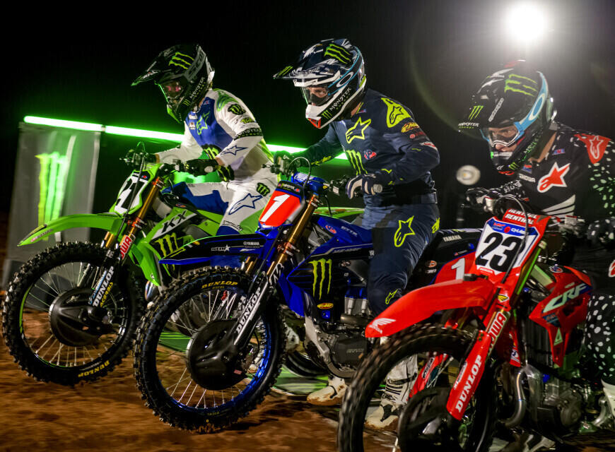 2023 Monster SX Commercial Dirt Shark Behind the Scenes Photo Gallery.