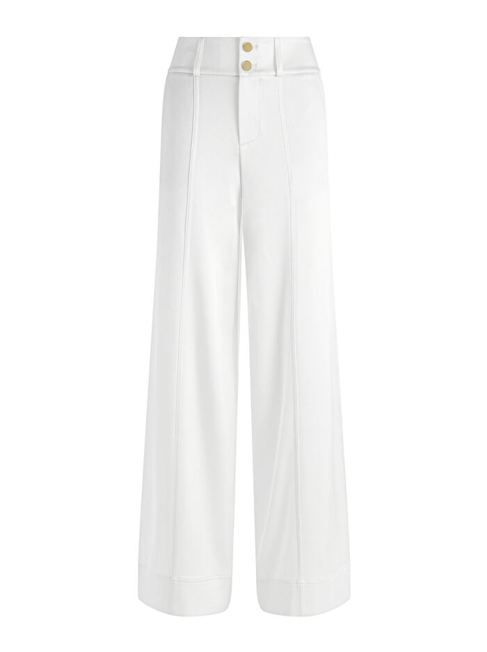 MAME HIGH RISE WIDE LEG CUFFED PANT - OFF WHITE image 5 - Alice And Olivia